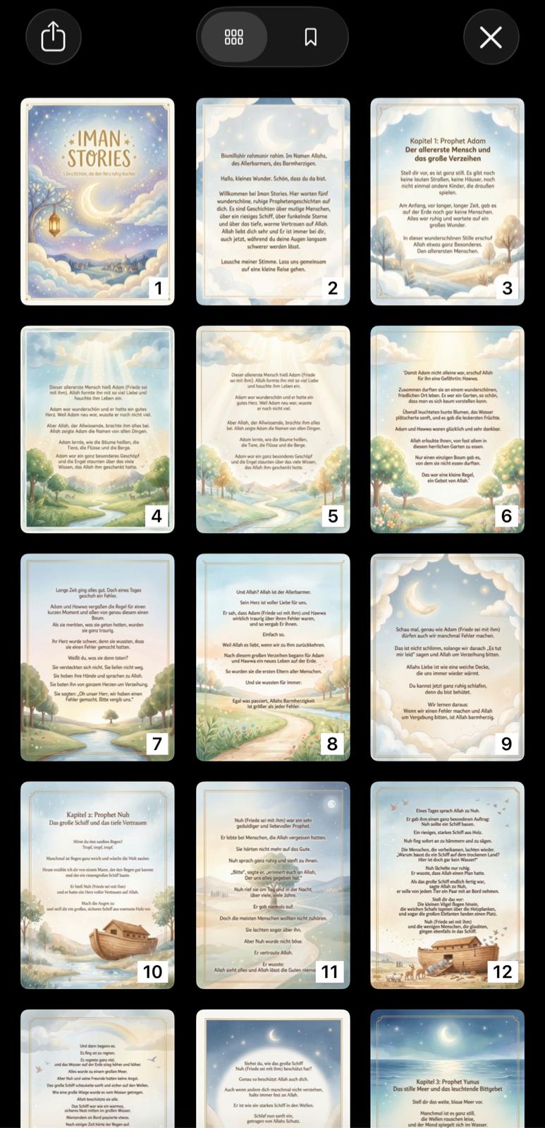Iman Stories Kapitelübersicht in Apple Books