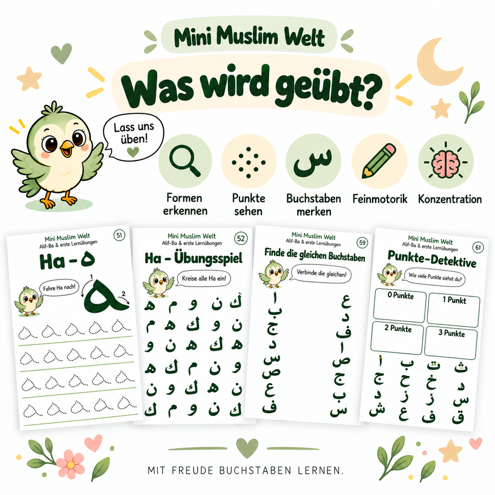 Einblick in Mini Muslim Welt – Alif-Ba und erste Lernübungen