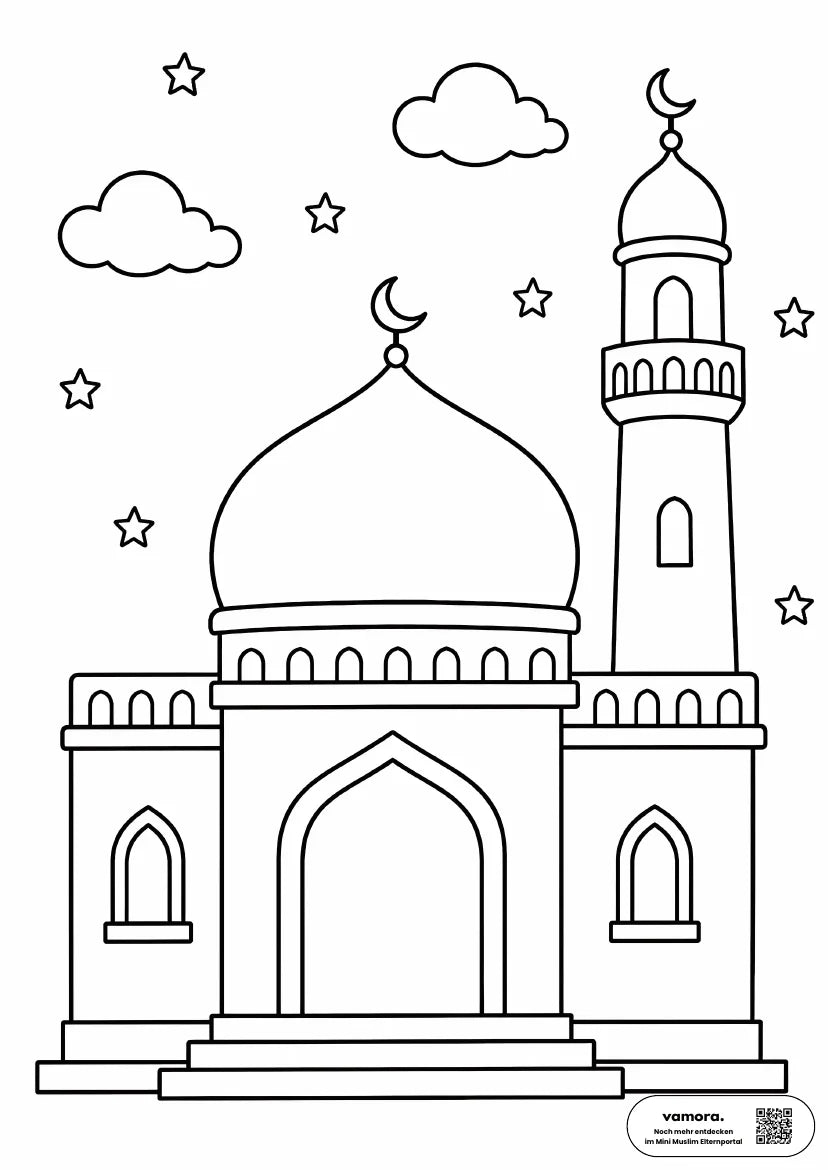 Moschee-Ausmalbild