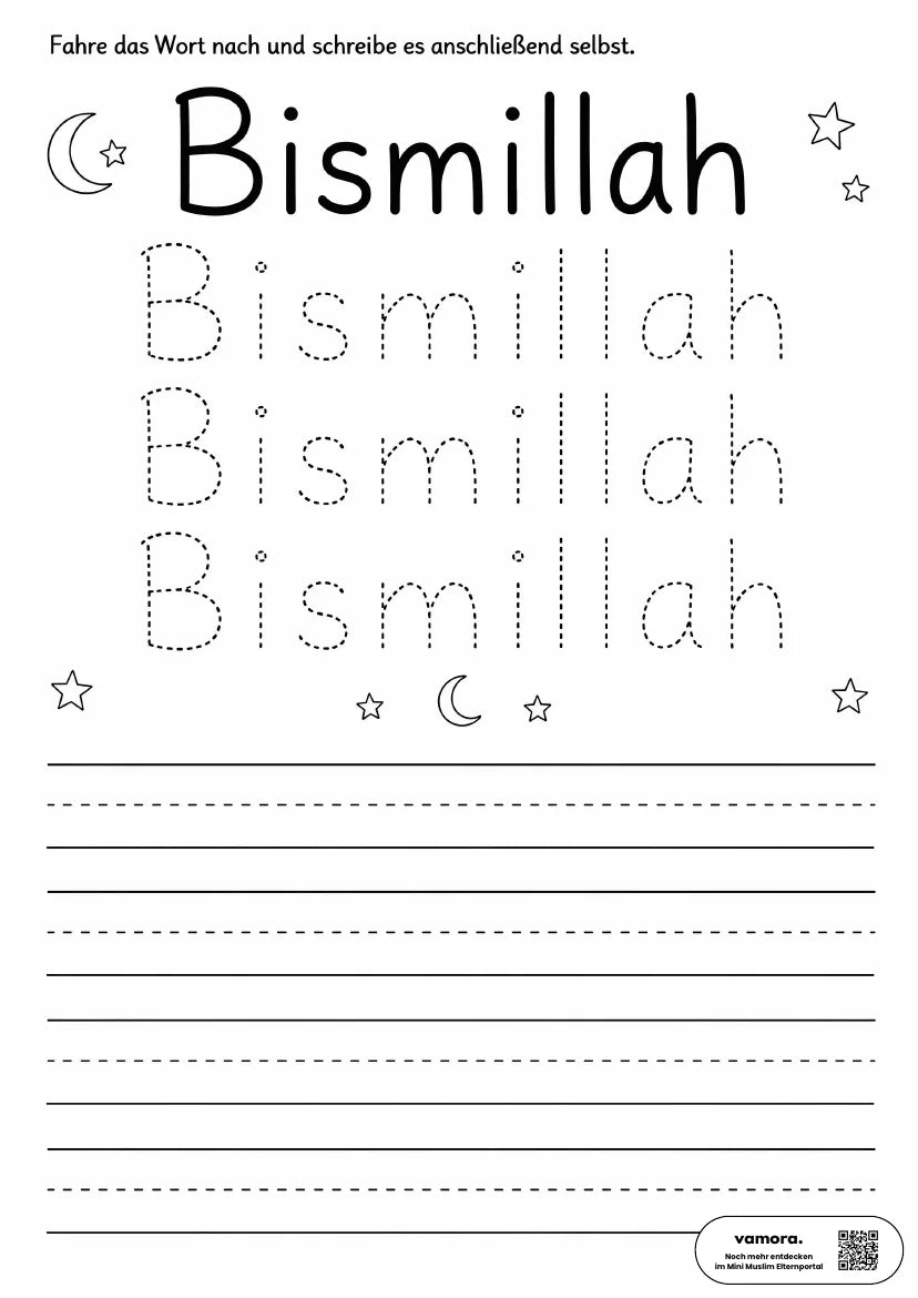 Bismillah-Schreibübung